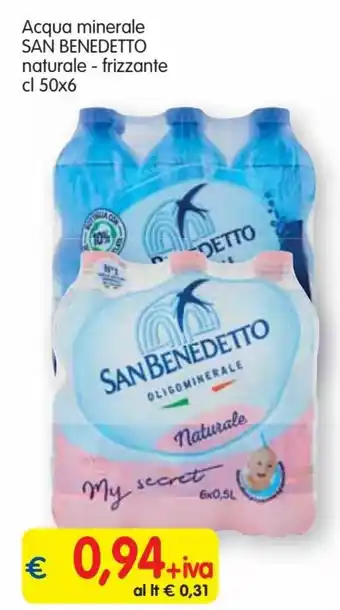 Famila Superstore San Benedetto Acqua minerale naturale - frizzante cl 50x6 offerta