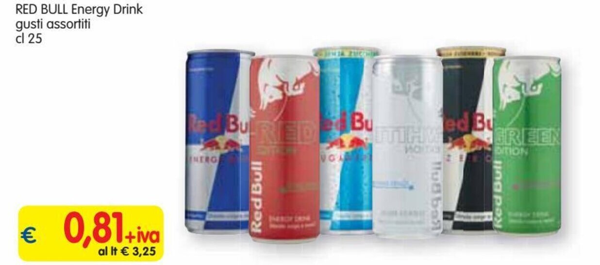 Red Bull Energy drink gusti assortiti cl 25 offerta di Famila Superstore