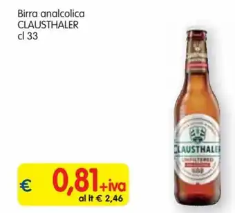 Famila Superstore Clausthaler Birra analcolica cl 33 offerta