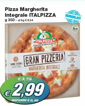 Prix Quality Italpizza Pizza Margherita Integrale g 350 offerta