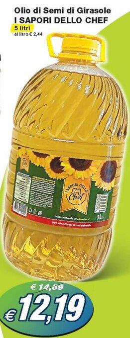 Prix Quality I Sapori Dello Chef Olio di Semi di Girasole 5 litri offerta
