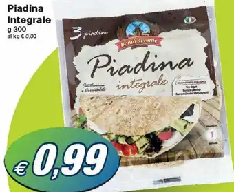 Prix Quality Piadina Integrale g 300 offerta