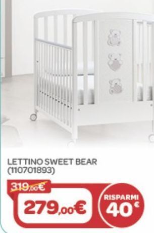 Bimbo Store Lettino sweet bear offerta