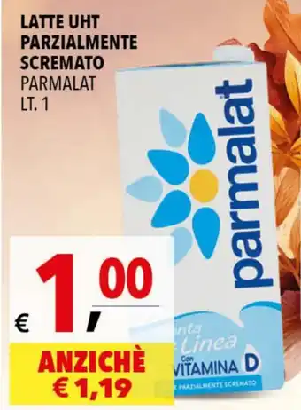 A&O Parmalat Latte UHT Parzialmente Scremato lt. 1 offerta