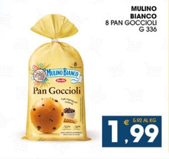 SeBón Supermercati Mulino Bianco 8 Pan Goccioli g 336 offerta