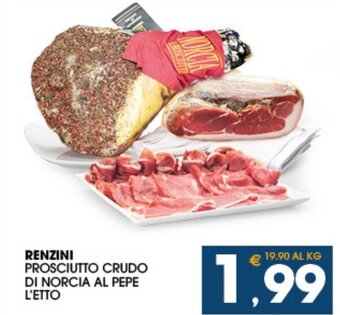 SeBón Supermercati Renzini Prosciutto Crudo di Norcia al Pepe offerta