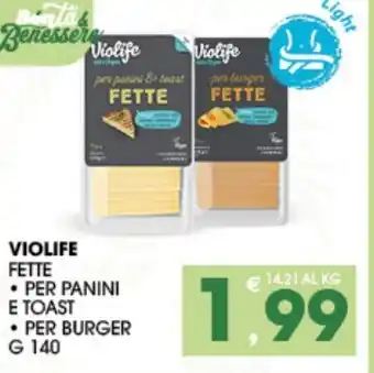 SeBón Supermercati Violife Fette per Panini e Toast/Per Burger g 140 offerta