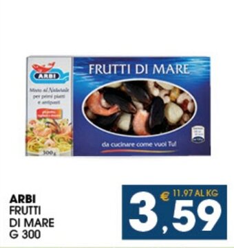 SeBón Supermercati Arbi Frutti di Mare g 300 offerta