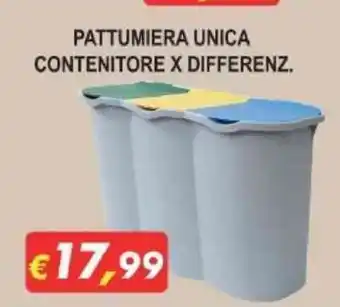 Maury's Pattumiera Unica Contenitore X Differenz offerta