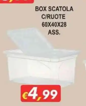 Box Scatola C/Ruote 60x40x28 Ass.