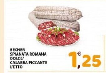 Mio Market Becher Spianata Romana Dolce/ Calabra Piccante L'Etto offerta
