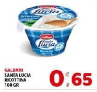 Mio Market Galbani Santa Lucia Ricottina 100 Gr offerta