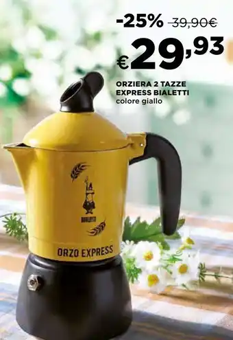 Ipercoop Orziera 2 tazze express bialetti offerta