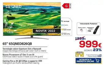 Euronics LG QNED MiniLED 65" 65QNED826QB offerta