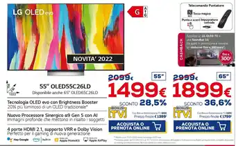 Euronics LG OLED evo 55" OLED55C26LD offerta
