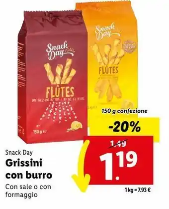 Lidl Grissini con burro offerta