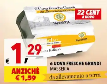 A&O Masseria 6 Uova Fresche Grandi offerta