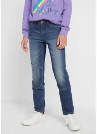 Bonprix Jeans slim con ginocchia rinforzate in cotone biologico offerta