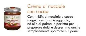 Crema di nocciole con cacao
