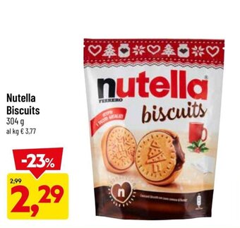 DPiù Nutella Biscuits 304 g offerta