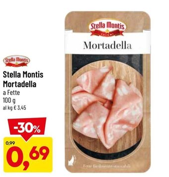 DPiù Stella Montis Mortadella a Fette 100 g offerta
