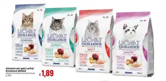 Famila Monge LeChat Excellence Alimento per gatti adult/sterilised/hairball/indoor g 400 offerta
