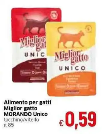 Morando Unico Miglior gatto Alimento per gatti tacchino/vitello g 85