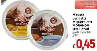 Famila Morando Miglior Gatti sterilizzati Mousse per gatti gusti assortiti g 85 offerta
