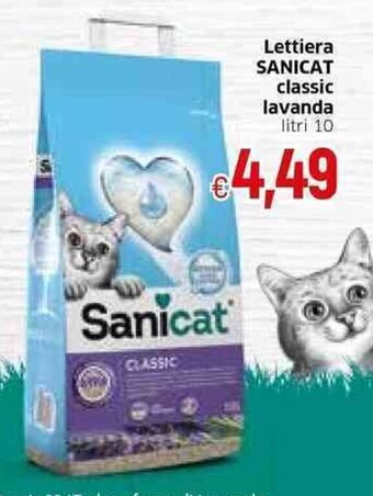 Famila Sanicat Lettiera classic lavanda litri 10 offerta