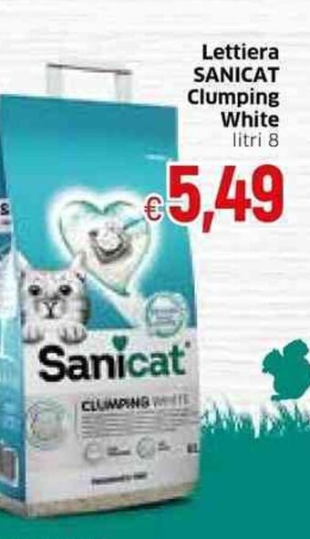 Famila Sanicat Lettiera Clumping White litri 8 offerta