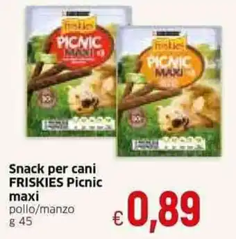Famila Friskies Picnic Snack per cani maxi pollo/manzo g 45 offerta