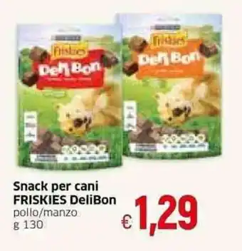 Famila Friskies DeliBon Snack per cani pollo/manzo g 130 offerta