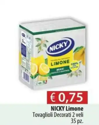 Acqua & Sapone Nicky Limone Tovaglioli Decorati offerta