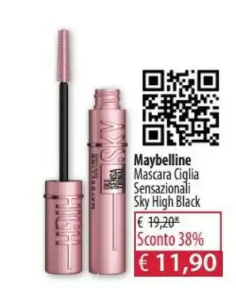 Acqua & Sapone Maybelline Mascara Ciglia Sensazionali Sky High Black offerta