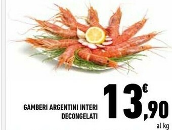 Conad Gamberi Argentini Interi Decongelati offerta