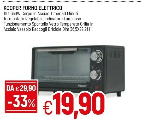 Kooper Forno Elettrico offerta di Famila