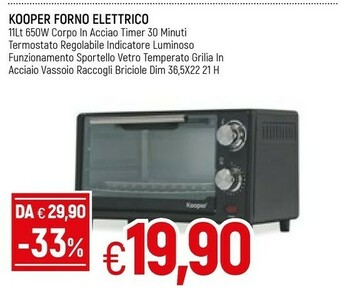 Famila Kooper Forno Elettrico offerta