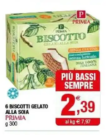 Iperal Primia 6 Biscotti Gelato Alla Soia offerta