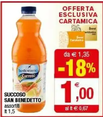 Iperal San Benedetto Succoso Gusto Frutti Rossi 1500 G(ml) offerta