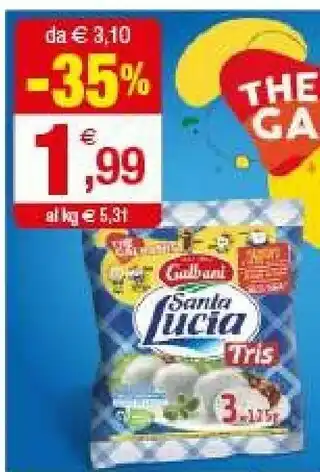 Iperal Galbani Santa Lucia Tris Mozzarella 375 G(ml) offerta