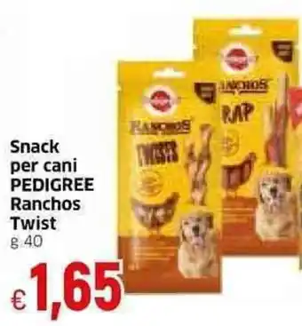 Famila Pedigree Ranchos Twist Snack per cani g 40 offerta