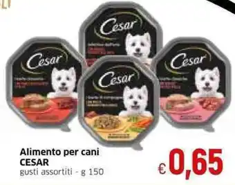 Famila Cesar Alimento per cani gusti assortiti g 150 offerta