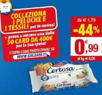 Iperal Galbani Certosa offerta