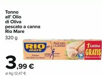 Carrefour Rio Mare Tonno All'olio Di Oliva Pescato A Canna 320 G offerta