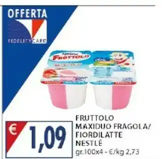 Mercatò Nestlè Fruttolo Maxi Duo Fragola E Pesca 400 G(ml) offerta