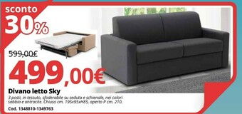 Brico Io Divano Letto Sky offerta
