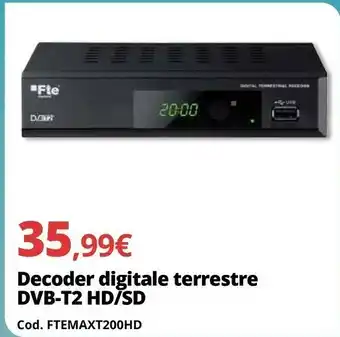 "Decoder Digitale Terrestre DVB-T2 HD/SD"