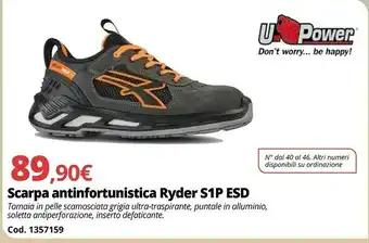 Brico Io Scarpa Antinfortunistica Ryder S1P ESD offerta