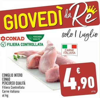 Conad Superstore Conad Coniglio Intero offerta