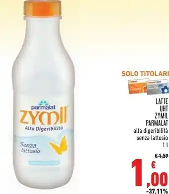Conad Superstore Parmalat Zymil Latte Intero Alta Digeribilità Senza Lattosio UHT 1000 G(ml) offerta
